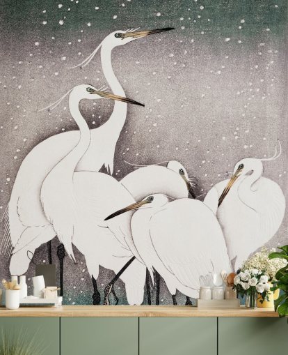 carta da parati white egrets carta da parati white egrets