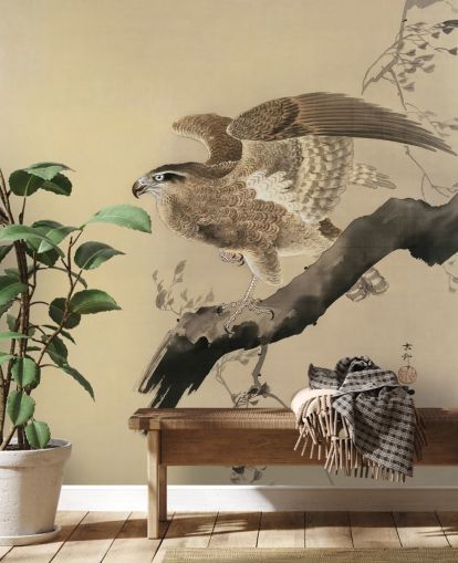 papel pintado de pintura oriental águila