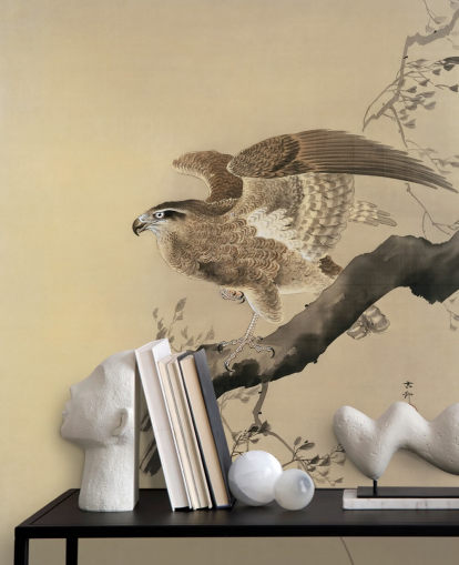 eagle oriental painting wallpaper