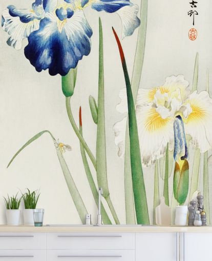 papier peint iris bleu peint papier peint iris bleu peint