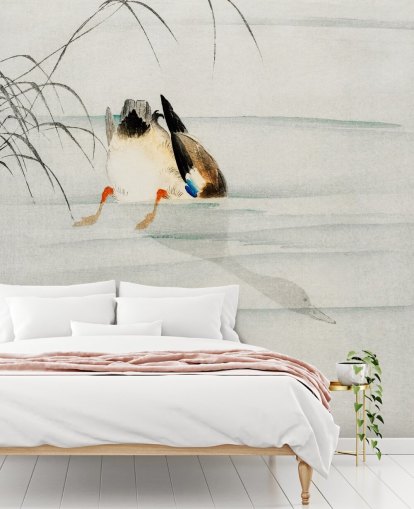 duck under water wallpaper mural