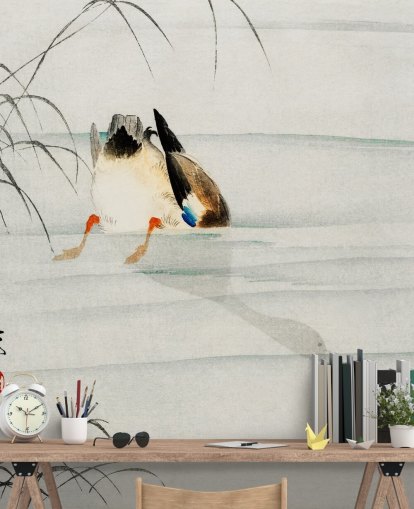 duck under water wallpaper mural
