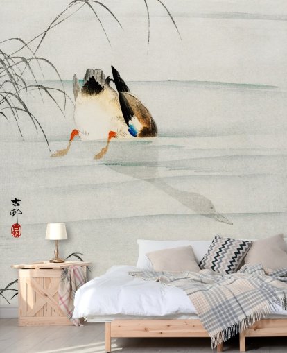 duck under water wallpaper mural duck under water wallpaper mural