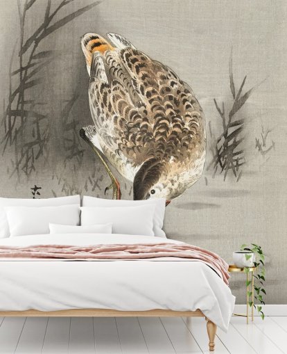 bird with long beak oriental painting wallpaper bird with long beak oriental painting wallpaper