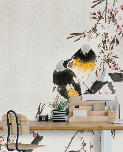 oosterse vogels en bloesembehang