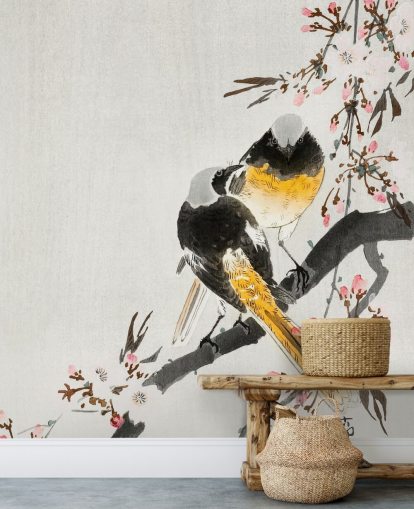 oosterse vogels en bloesembehang