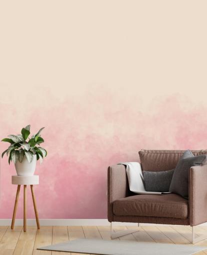 pink ombre wallpaper mural called Pink Smoke for bedrooms