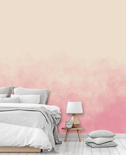 pink omber wallpaper mural called Pink Smoke for bedrooms