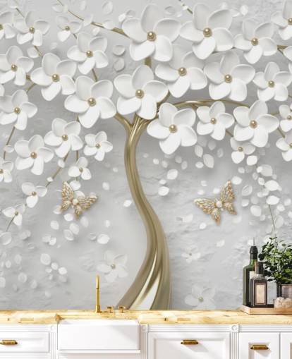 white and gold blossom wallpaper white and gold blossom wallpaper