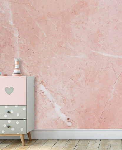 light pink marble wallpaper mural called Blush Marble for bedrooms