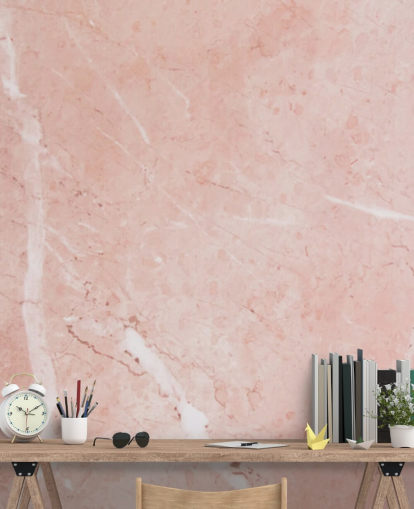 lichtroze marmeren behangmuurschildering genaamd Blush Marble voor slaapkamers lichtroze marmeren behangmuurschildering genaamd Blush Marble voor slaapkamers