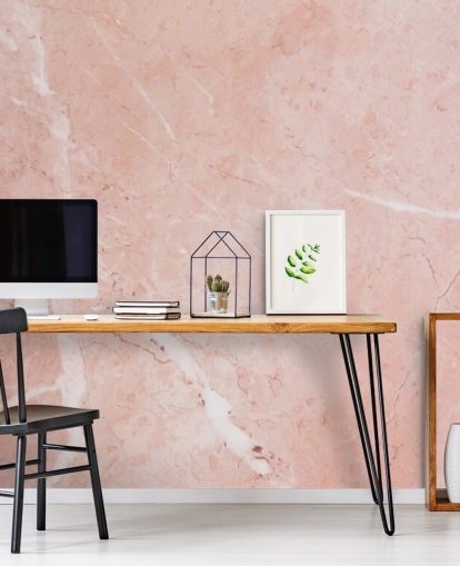 light pink marble wallpaper mural called Blush Marble for bedrooms