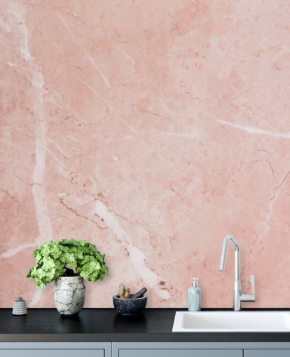 light pink marble wallpaper mural called Blush Marble for bedrooms