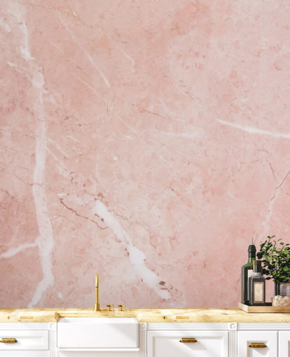 light pink marble wallpaper mural called Blush Marble for bedrooms