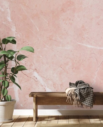 light pink marble wallpaper mural called Blush Marble for bedrooms