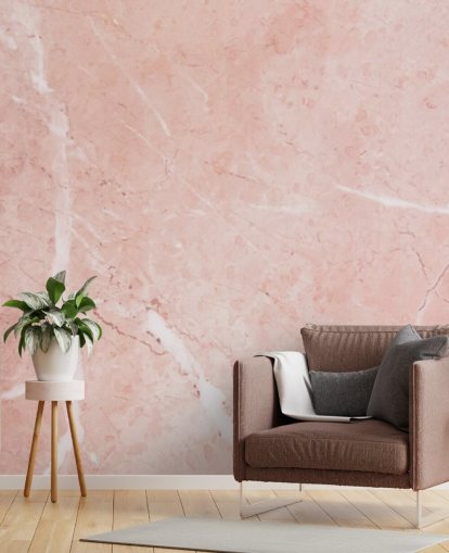 ljusrosa marmor tapetväggmålning kallad Blush Marble för sovrum ljusrosa marmor tapetväggmålning kallad Blush Marble för sovrum