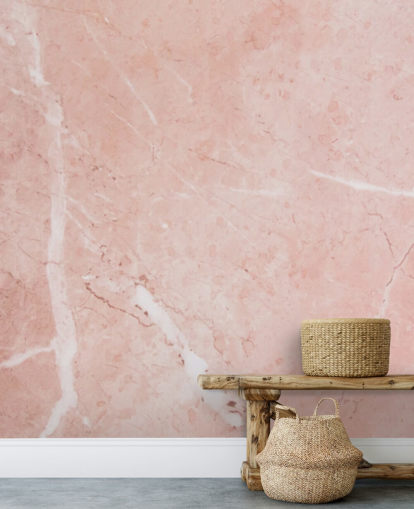 light pink marble wallpaper mural called Blush Marble for bedrooms
