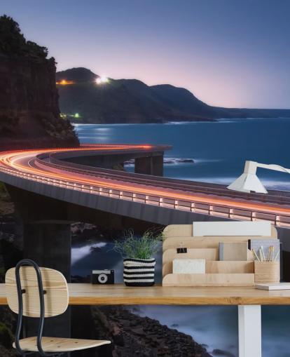 Para a luz Papel de Parede Risen Bridge Highway