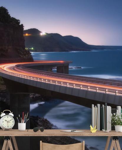 Zum Licht Risen Brücke Highway Tapete