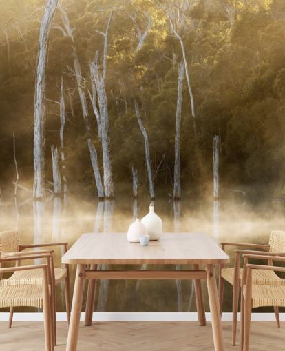 Fondo de pantalla Misty Lake and Trees