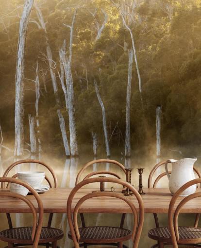 Fondo de pantalla Misty Lake and Trees