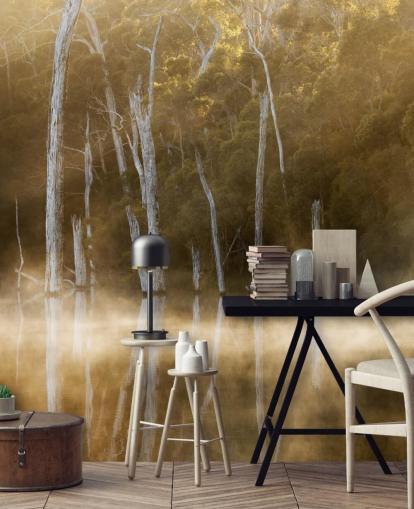 Fondo de pantalla Misty Lake and Trees