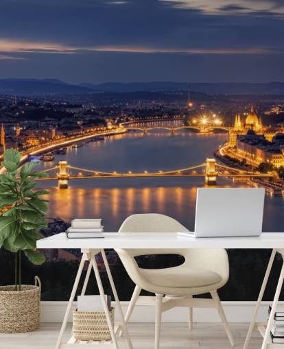 papel de parede budapeste e rio à noite
