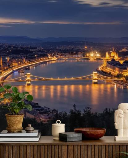 Budapest ja joki yöllä tapetti Budapest ja joki yöllä tapetti