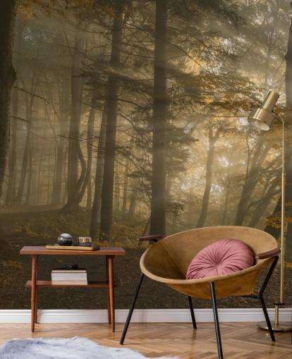 Forest Light Muurschildering Behang