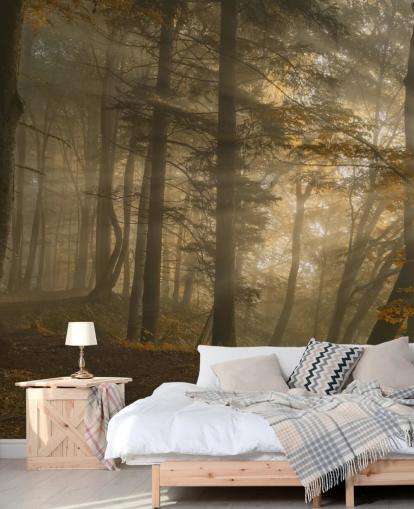 Forest Lys Veggmaleri Bakgrunn