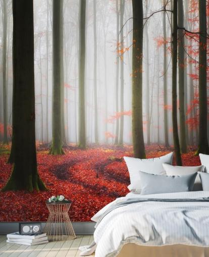 herfst bos behang