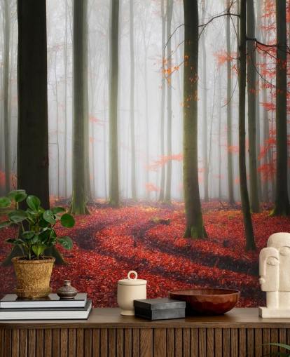 papier peint forêt d'automne