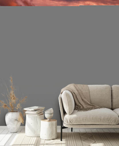 Sunset kystnære fyrtårn vægmaleri