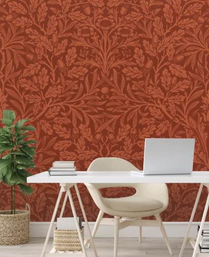 dark orange victorian leaf pattern wallpaper dark orange victorian leaf pattern wallpaper