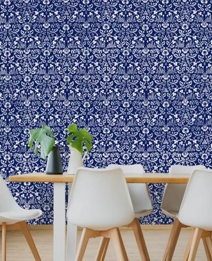 papier peint vintage bleu et blanc papier peint vintage bleu et blanc