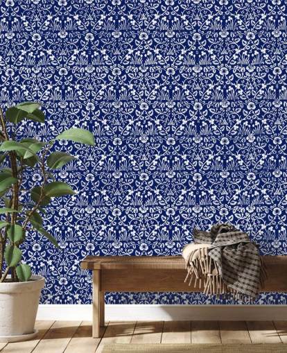 papier peint vintage bleu et blanc papier peint vintage bleu et blanc