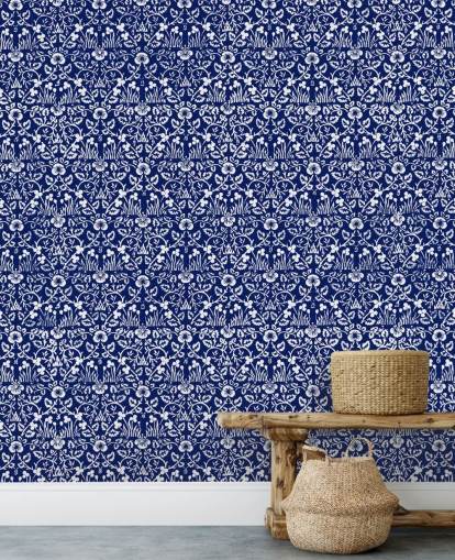 papier peint vintage bleu et blanc papier peint vintage bleu et blanc