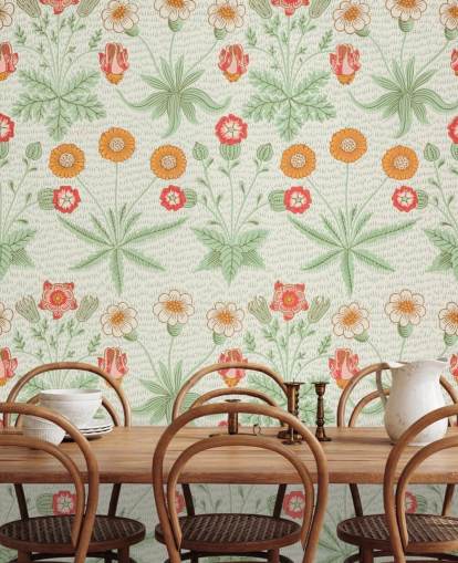 off white and orange wallpaper