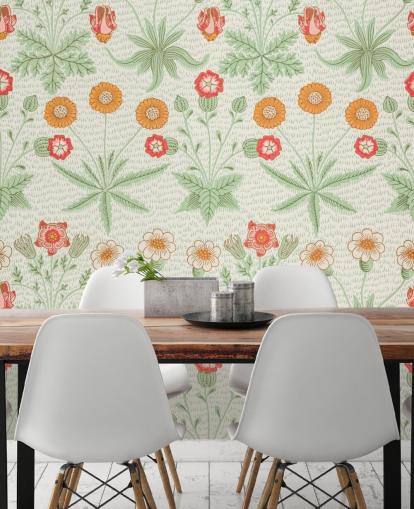 papel de parede branco e laranja