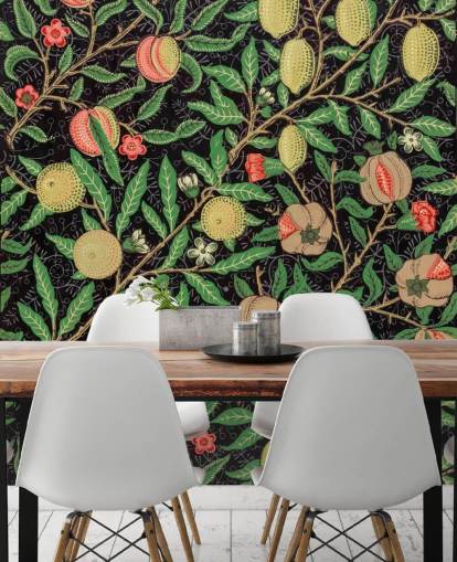 fondo negro con papel pintado de limones y melocotones amarillos fondo negro con papel pintado de limones y melocotones amarillos