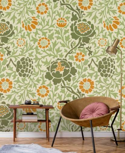 green and orange flower wallpaper green and orange flower wallpaper