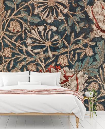 gamle blomster tapet af william morris