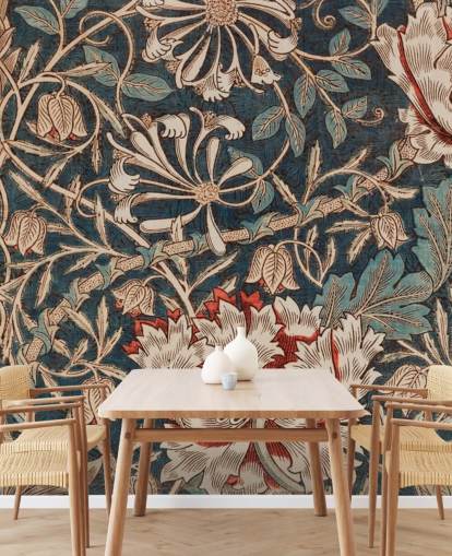gamle blomster tapet af william morris