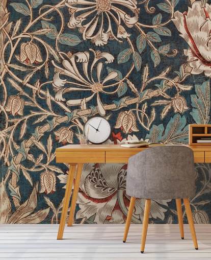 alte Blumentapete von William Morris