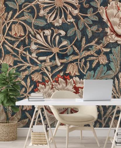 gammal blommig tapet av William Morris