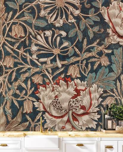 alte Blumentapete von William Morris