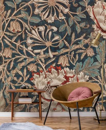 alte Blumentapete von William Morris