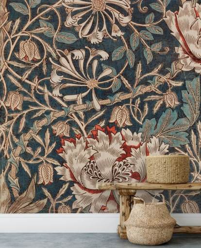 papel pintado floral viejo de william morris