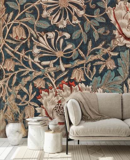 vanha kukka tapetti William Morris