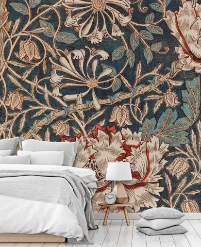 gamle blomster tapet af william morris